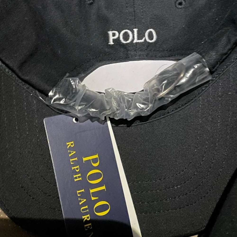 NWT Polo Ralph Lauren Big Pony Chino Ball Cap/Hat. Black/White. OS - Picture 10 of 12